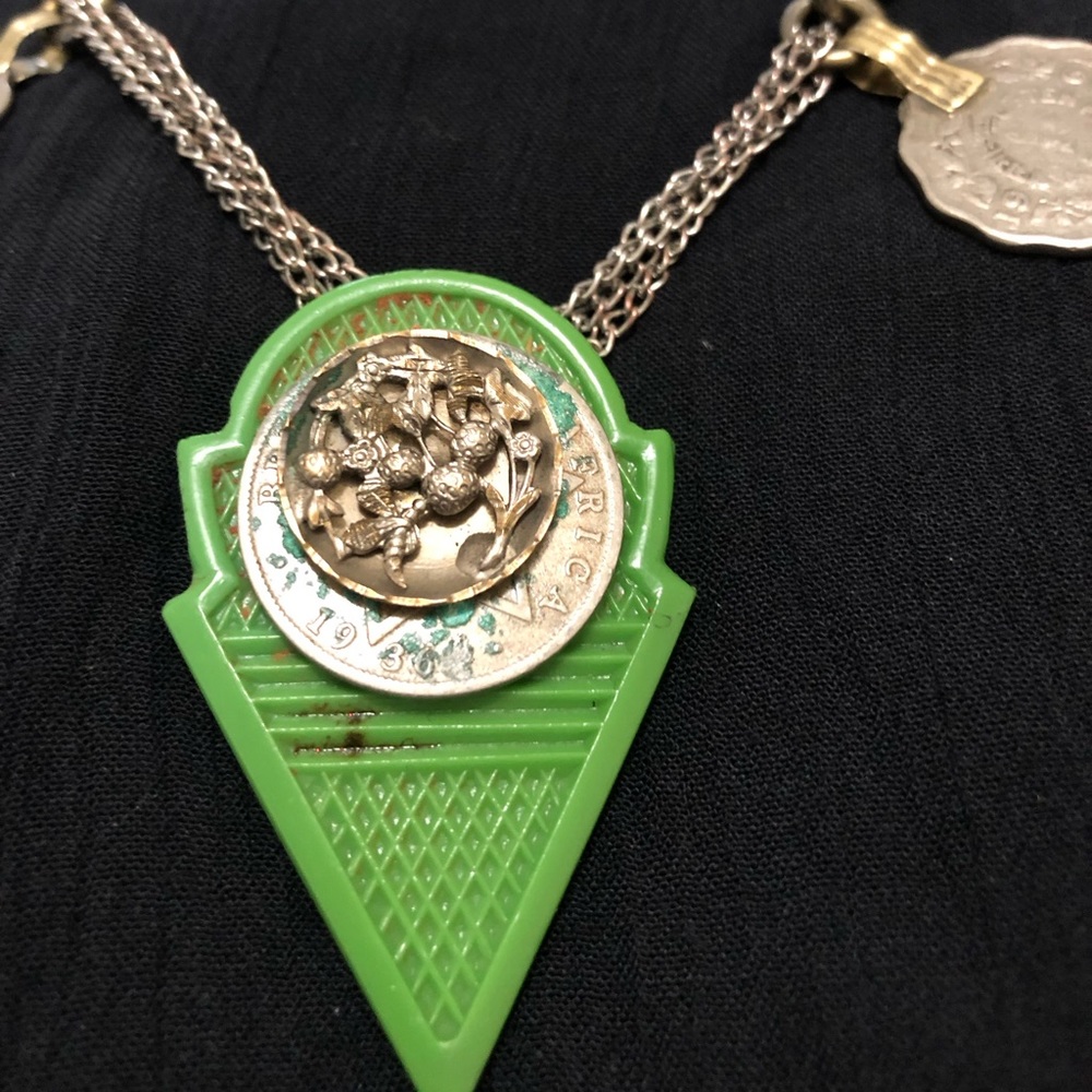 Collage Vintage Belly Dance Necklace